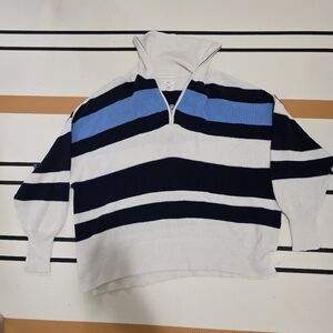 Aerie Cozy Knit Sweater in White and Black